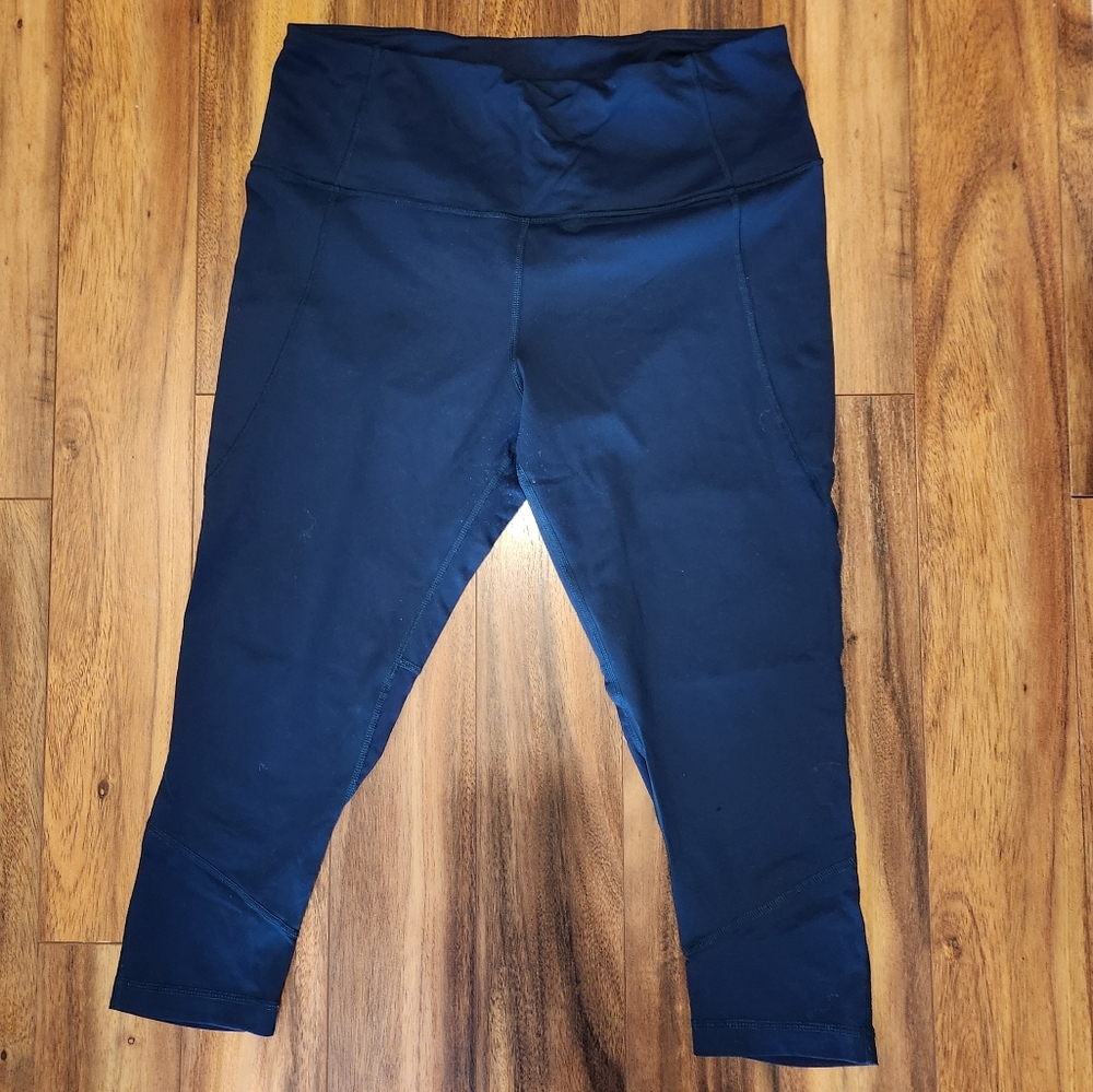 Set of 2 blue cropped leggings
